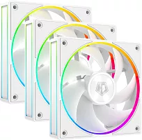 Вентилятор для корпуса ID-Cooling AF-127-ARGB-W Trio ARGB 120х120x27 белый 4-pin 30дБ (упак.:3шт) Ret