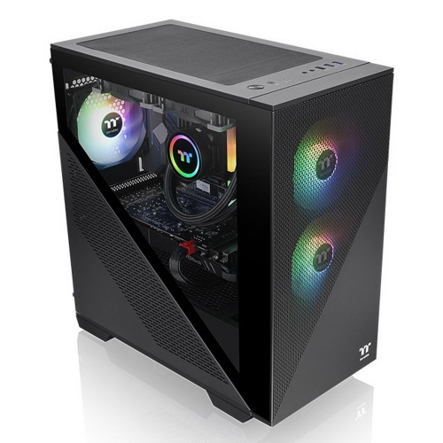 Корпус Thermaltake Divider 170 TG ARGB/ Black CA-1S4-00S1WN-00 / Win/ SPCC/ Tempered Glass*1/ 120mm ARGB PWM Fan*2 фото 2