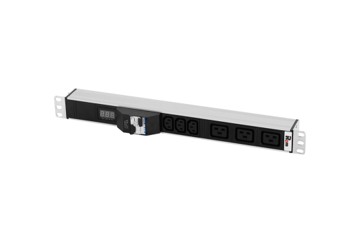 REM Блок розеток Rem-32 с авт., и амп., 3 IEC 60320 C13, 3 IEC 60320 C19, 32А, алюм., 19