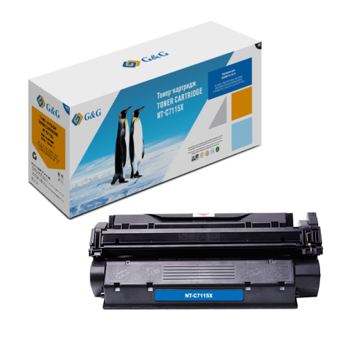 Тонер-картридж G&G NT-C7115X, черный / 3500 страниц для HP LaserJet 1200/3300/3320/3330 Canon LBP-1210