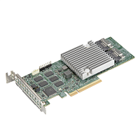 Supermicro AOC-S3916L-H16iR-32DD 16 internal SAS3 ports, Supports up to 32 physical devices w/ expander,2x SlimSAS x8 black (100-Ohm) connectors