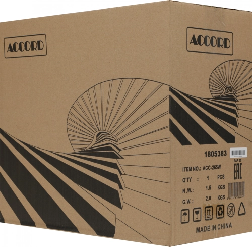 Корпус Accord ACC-265W белый без БП mATX 1x80mm 2x120mm 2xUSB2.0 1xUSB3.0 audio фото 15