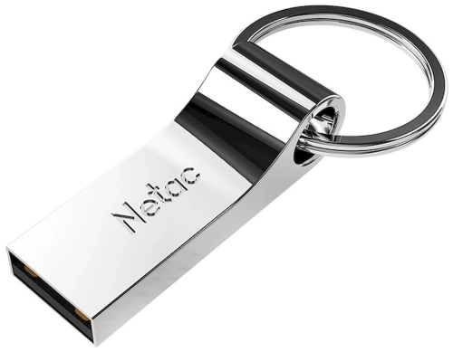 Флеш Диск Netac U275 4Gb [NT03U275N-004G-20SL], USB2.0, с кольцом, металлическая