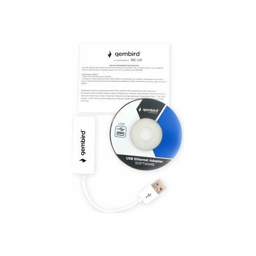Сетевой адаптер Ethernet Gembird NIC-U4 USB 2.0 - Fast Ethernet adapter (272740) фото 2
