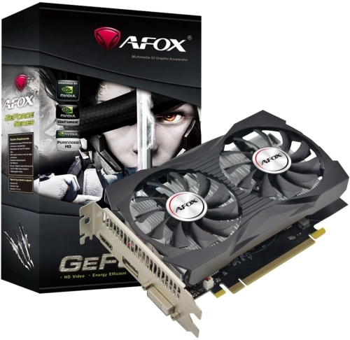 Видеокарта AFOX Geforce GTX1050 4GB GDDR5 128Bit DVI/HDMI/DP LP Dual Fan (AF1050-4096D5H4-V2) фото 3