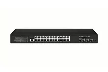 Управляемый L3 коммутатор Gigabit Ethernet на 24xRJ45 + 4x10G SFP+ Uplink. Порты: 24 x GE (10/ 100/ 1000Base-T) + 4 x 10G SFP+ Uplink, Консольный порт, Уровень управления L3 (Full managed), Поддержка Ju (NS-SW-24G4G10-L)