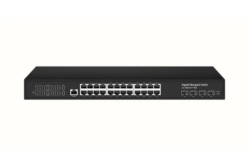 Управляемый L3 коммутатор Gigabit Ethernet на 24xRJ45 + 4x10G SFP+ Uplink. Порты: 24 x GE (10/ 100/ 1000Base-T) + 4 x 10G SFP+ Uplink, Консольный порт, Уровень управления L3 (Full managed), Поддержка Ju (NS-SW-24G4G10-L)