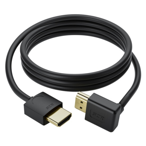 GCR Кабель SLIM 3.0m HDMI 2.0, М верхний угол / М, черный, HDR 4:2:0, Ultra HD, 4K 60 fps 60Hz, 3D, AUDIO, 18.0 Гбит/ с, GCR-55800