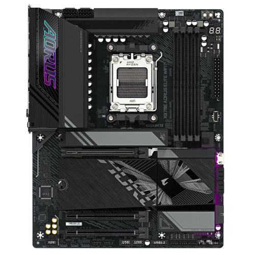 Материнская плата Gigabyte OEM X870E AORUS ELITE WIFI7, Socket AM5, AMD X870E, 4xDDR5-5200, HDMI, 3xPCI-Ex16, 4xSATA3(RAID 0/ 1/ 10), 4xM.2, 6 Ch Audio, 1x2,5GLan, (4+4)xUSB2.0, (6+4)xUSB3.2, (2+1)xUSB Type-C™, ATX, RTL (X870E AORUS ELITE WIFI7||OEM)