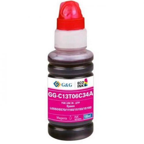 Чернила G&G GG-C13T06C34A №112 пурпурный 100мл для Epson L6550/ 6570/ 11160/ 15150/ 15160