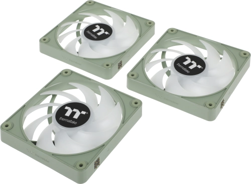 Вентилятор для корпуса Thermaltake CT120 EX Sync Matcha ARGB 120х120x25 зеленый 4-pin 28.5дБ (упак.:3шт) (CL-F196-PL12MG-A) Ret фото 13