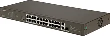 IP-COM F1126P-24-250W Коммутатор неуправляемый PoE, 26 портов, 26x100 Мбит/ с, 2x1 Гбит/ с, SFP 1x1 Гбит/ с, PoE 24х30 Вт