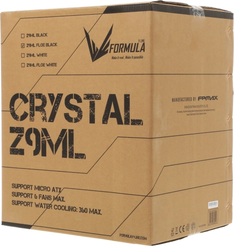 Корпус Formula Crystal Z9ML Floe черный без БП mATX 4x120mm 2xUSB3.0 audio bott PSU (CRYSTAL Z9MLFLOE) фото 14