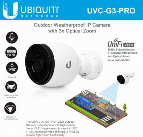 Камера IP UBIQUITI UVC-G3-PRO 1080P IR фото 2