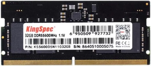 Память DDR5 32GB 5600MHz Kingspec KS5600D5N11032G RTL PC5-41600 CL40 SO-DIMM 288-pin 1.1В single rank Ret
