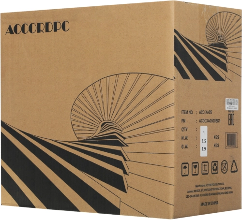 Корпус Accord ACC-XA05 черный без БП mATX 1x80mm 1x120mm 2xUSB2.0 1xUSB3.0 audio bott PSU фото 11