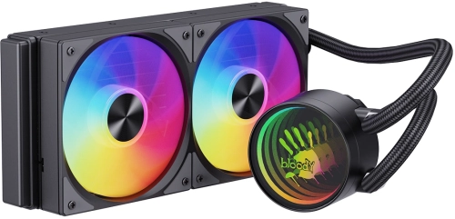Система водяного охлаждения Bloody LC-10 ARGB Soc-AM5/AM4/1200/1700/1851 черный 4-pin 20-35dB Al+Cu 260W Ret (LC-10-ARGB240-BK)