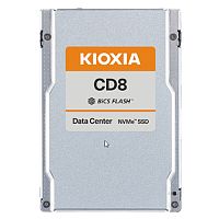 *Твердотельный накопитель KIOXIA Enterprise, CD8-R 7680GB SSD, U.3 15mm (2,5" SFF) CD8-R, NVMe 1.4/ PCIe 4.0 1x4, R7100/ W6000MB/ s, IOPS(R4K) 1150K/ 200K, MTTF 2,5M, 1DWPD/ 5Y (Read Intensive), 112-layer 3D-TLC (BiCS Flash™) (KCD81RUG7T68)