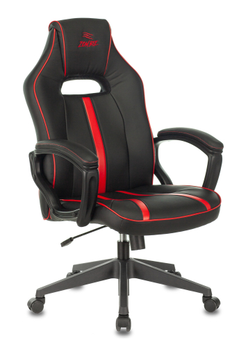 Кресло игровое Zombie A3 черный/ красный эко.кожа крестов. пластик (VIKING ZOMBIE A3 RED)