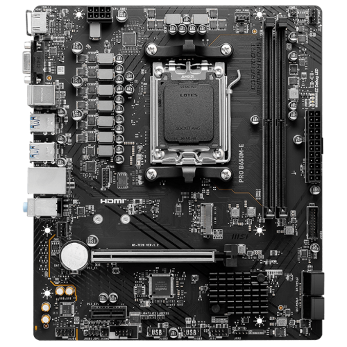 Материнская плата MSI PRO B650M-E B650, AM5, 2*DDR5, 1*PCIEx16, 1*PCIEx1, 1*M.2, 6*USB3.2Gen1, 6*USB2.0, 4*SATA3.0, 1G, VGA, HDMI, M-ATX, RTL фото 2