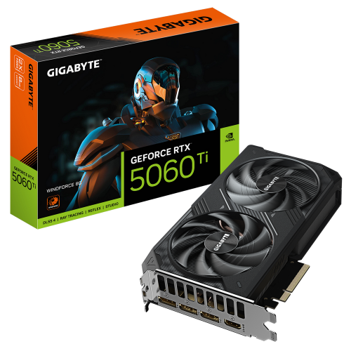 Видеокарта Gigabyte RTX5060Ti WINDFORCE 8GB GDDR7 128bit 3xDP HDMI 2FAN RTL (GV-N506TWF2-8GD)