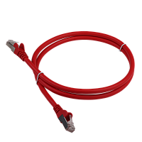 Патч-корд RJ45 - RJ45, 4 пары, FTP, категория 6, 1.5 м, красный, LSZH, LANMASTER LAN-PC45/S6-1.5-RD