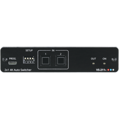 Коммутатор 2х1 HDMI с автоматическим переключением; коммутация по наличию сигнала, поддержка 4K60 4:4:4, деэмбедирование аудио/ VS-211X [20-80549090 ]