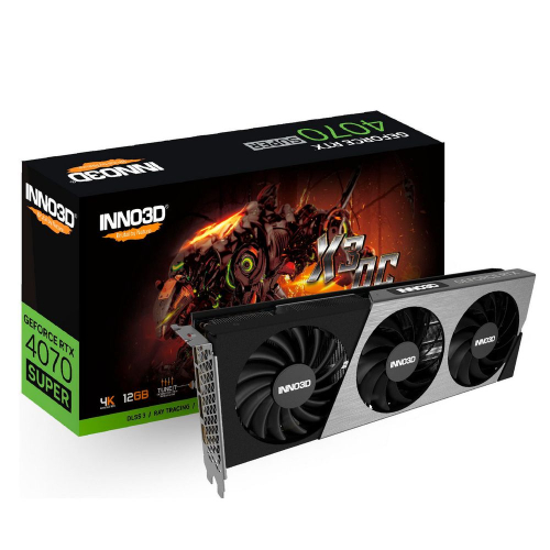 INNO3D RTX 4070 Super X3 OC/ / RTX4070, HDMI, DP*3, 12G,D6X (N407S3-126XX-186162L)