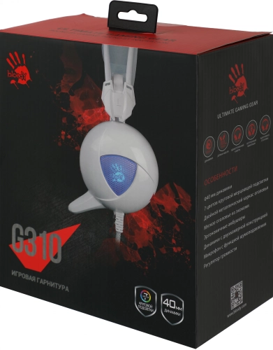 Наушники с микрофоном A4Tech Bloody G310 белый 1.8м мониторные оголовье (G310) (G310#MLN) фото 11