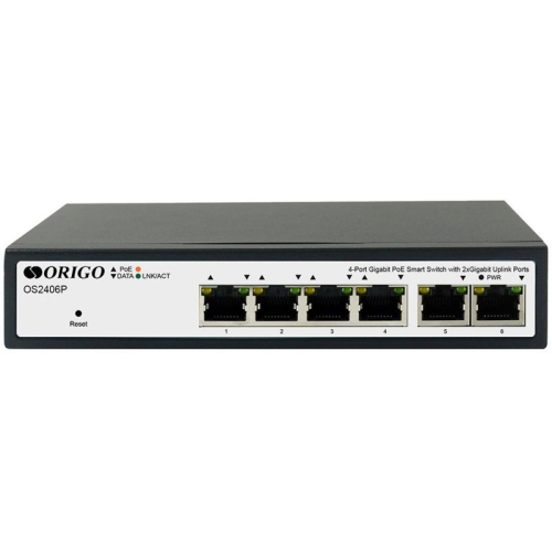 Коммутатор/ Smart Managed L2 PoE Switch 4 x 1000Base-T PoE+, 2 x 1000Base-T, PoE-60W budget (OS2406P/60W/A1A)