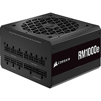 Блоки питания/ Power Supply Corsair RM1000e, 1000W 80+ Gold (ATX, 3.0, PCIe 5.0, Full modular, 1x24(20+4)pin, 2 x 4+4-pin ATX 12V, 4 x 4-pin Molex, 6 x 6+2-pin PCIe, 7 x SATA, Active, 120x120mm, 150x1 (CP-9020264-UK)