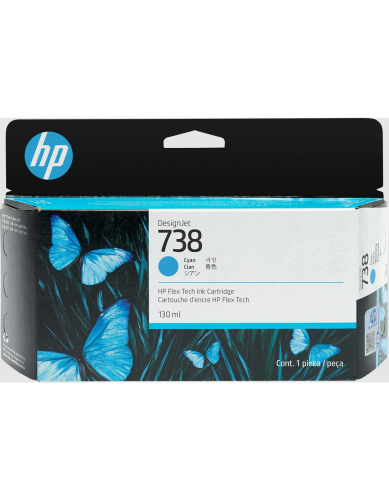 Картридж/ HP 738 130-ml Cyan DesignJet Ink Cartridge (498N5A)