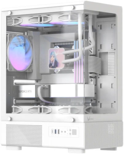 Корпус Formula Crystal Z1CM v2 белый без БП mATX 5x120mm 1xUSB3.0 audio bott PSU (CRYSTAL Z1CM WHITE V2) фото 5