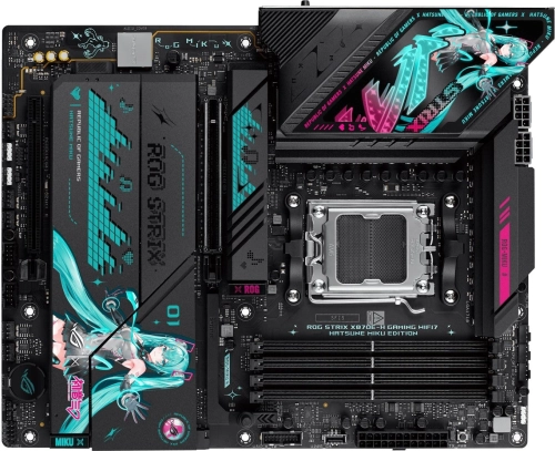 Материнская плата Asus ROG STRIX X870E-H GAMING MIKU Socket AM5 AMD X870E 4xDDR5 ATX AC`97 8ch(7.1) 5Gigabit RAID+HDMI
