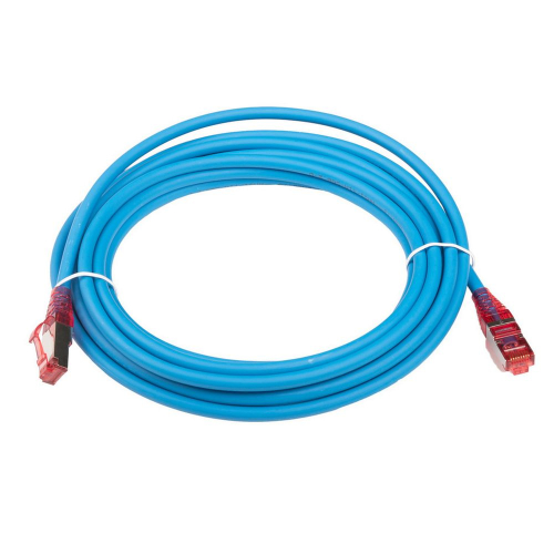 Кабельная сборка Hyperline PC-LPM-STP-RJ45-RJ45-C5e-5M-LSZH-BL Патч-корд F/UTP, экранированный, Cat.5е (100% Fluke Component Tested), LSZH, 5м, синий