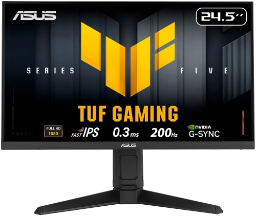 Монитор Asus 24.5 TUF Gaming VG259QL5A черный IPS LED 1ms 16:9 HDMI M/ M матовая HAS Piv 300cd 178гр/ 178гр 1920x1080 200Hz DP FHD 4.9кг (90LM0BK0-B01O71)