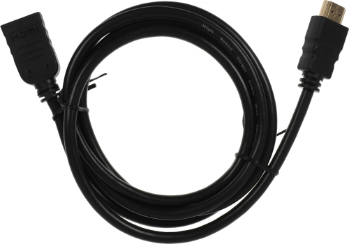 Кабель-удлинитель аудио-видео Buro HDMI (m)/HDMI (f) 1.5м. позолоч.конт. черный (BU-HDMI2.0-EXTND-1.5M)