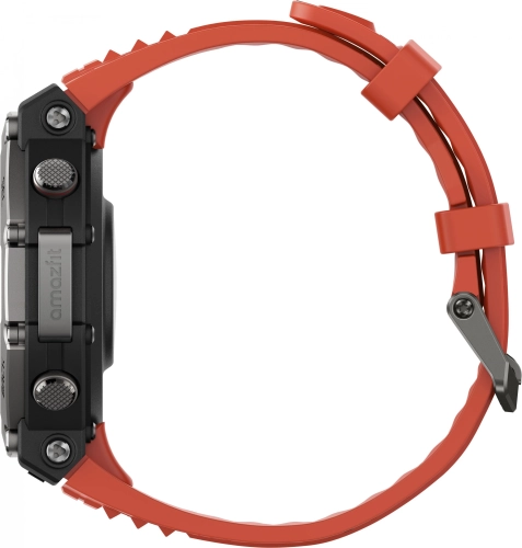 Смарт-часы Amazfit T-Rex 3 A2323 48.5мм 1.5 AMOLED корп.темно-серый рем.красный разм.брасл.:145-210мм (6970100374940) фото 9