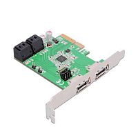 Контроллер Speed Dragon FG-EST24A-1-3L01 PCI-E SATA 6G 4 port CARD, Asmedia ASM1064, RTL {100}