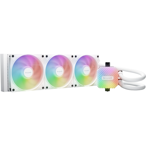 Водяное охлаждение для процессора/ Water Cooling System be quiet! LIGHT LOOP 360mm white (250W, 360mm, White, ARGB/ Fans: 3x120mm, 61.8CFM, 36.8dBA, 2100RPM/ Pump 2900RPM, Rad thickness 27mm/ S: 1851, (BW023)