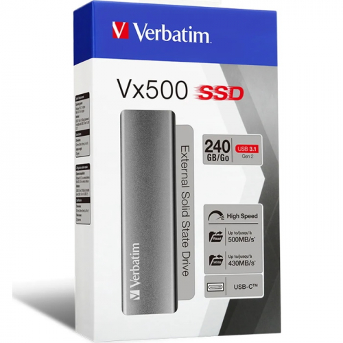 Внешний твердотельный накопитель 240GB SSD Verbatim Vx500 USB 3.1 Gen 2 (47442) фото 3