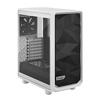 Корпус ПК без блока питания/ Case Fractal Design Meshify 2 Compact TG Clear Tint, Midi-Tower, 2x140mm + 1x120mm, 2xUSB-A 3.2 + 1xUSB 3.2 Type-C ATX, mATX, mITX White (FD-C-MES2C-05)