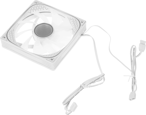 Вентилятор для корпуса Accord ACC-YH12 ARGB 120х120x25 белый 4-pin 27.5дБ (ACC-YH12 ARGB WHITE) brown box фото 6