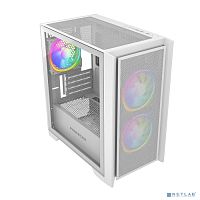 Powercase Alisio Micro Z3W ARGB, Tempered Glass, 3x 120mm ARGB fan, белый, mATX (CAMZW-A3)