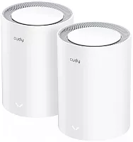 Бесшовный Mesh роутер Cudy M3000 (M3000(2-PACK)) AX3000 10/ 100/ 1000/ 2500BASE-T белый (упак.:2шт) (M3000(2-PACK) WHITE)