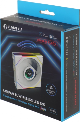 Вентилятор для корпуса Lian-Li Uni Fan TL Wireless LCD 120 LCD Reverse ARGB 120х124x28 белый 4-pin 31дБ (G99.12RTLLCD1W1W.R0) Ret фото 12