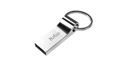 Флеш Диск Netac U275 64Gb <NT03U275N-064G-20SL>, USB2.0, с кольцом, металлическая