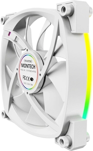 Вентилятор для корпуса Montech RX120 Reverse ARGB 120х120x25 белый 4-pin 27дБ (RX120 PWM WHITE) Ret фото 5