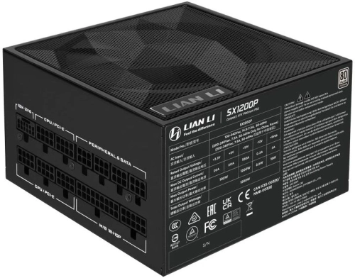 Блок питания Lian-Li ATX 1200W SX1200P 80+ platinum (20+4pin) APFC 120mm fan 8xSATA Cab Manag RTL (G9P.SX1200P.B000.RU)