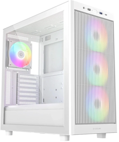 Корпус ID-Cooling Ware 510 белый без БП ATX 7x120mm 5x140mm 1xUSB2.0 1xUSB3.0 audio bott PSU (WARE 510 ARGB WH)